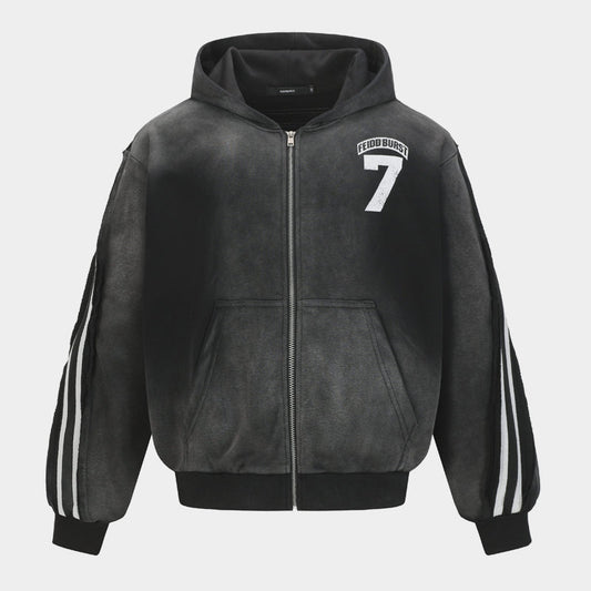 Vintage Sport Stripe | Zip Up Hoodie