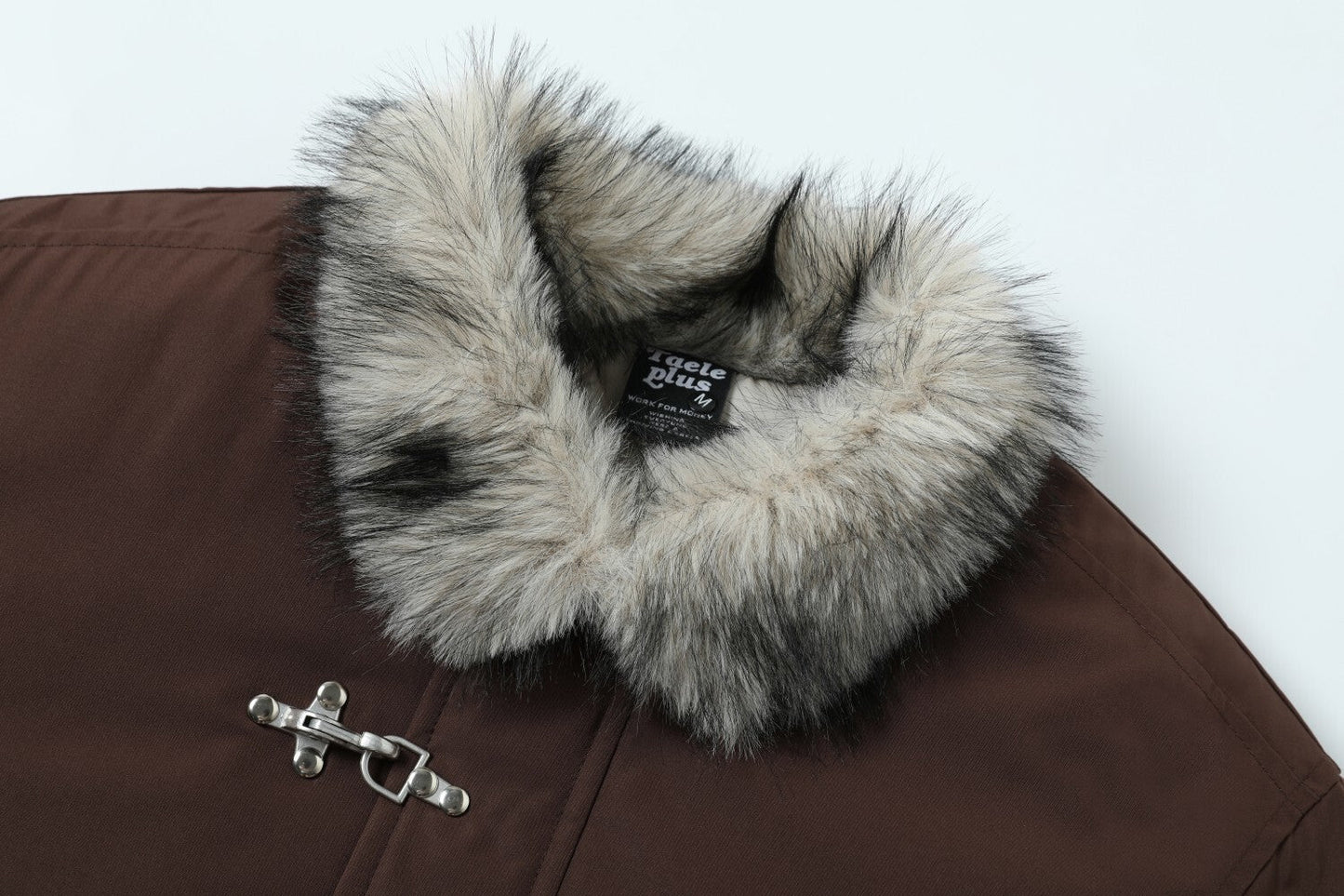 Fur Collar Fleece | Metal Button Coat