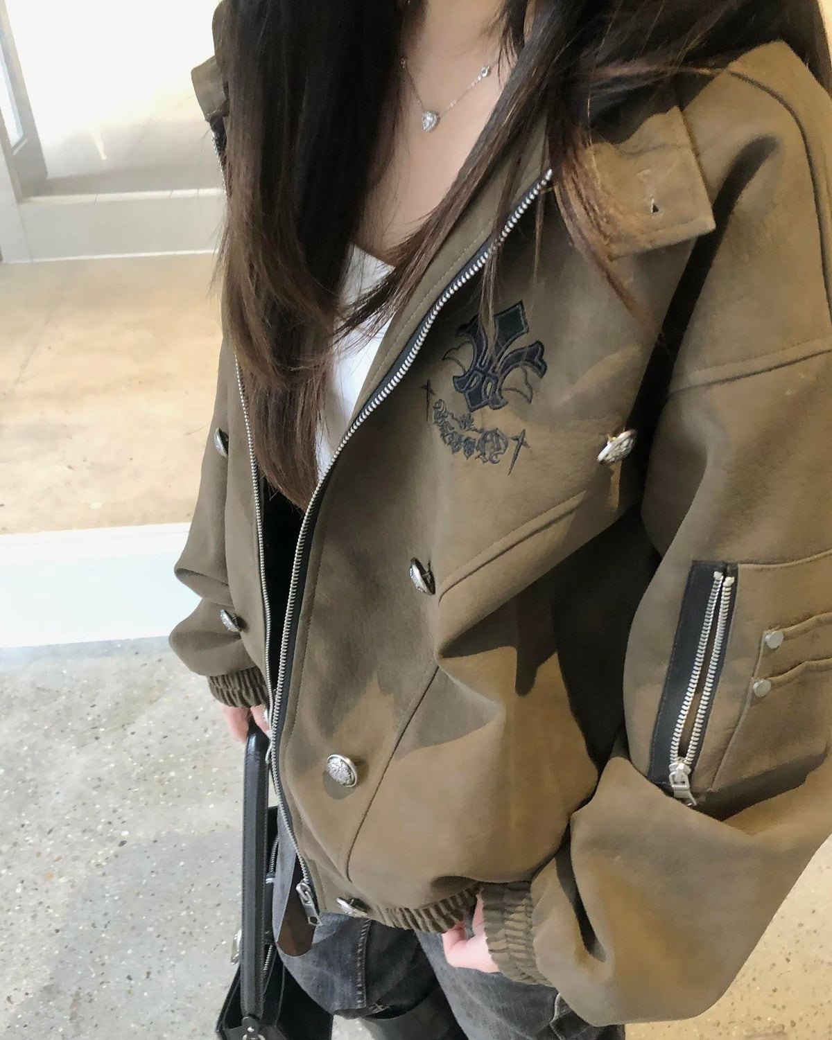 Ironcrest Hooded Leather Jacket