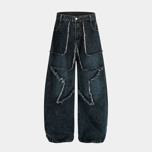 Star Patch Destroyed | Baggy Jeans - Ultimate Comfort Meets Style