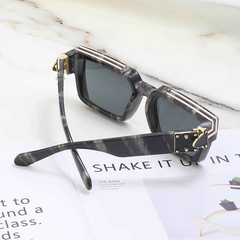 Millionaire Style Sunglasses Men Fashion Trendy Sunglasses Women High-End Square Frame Sunglasses