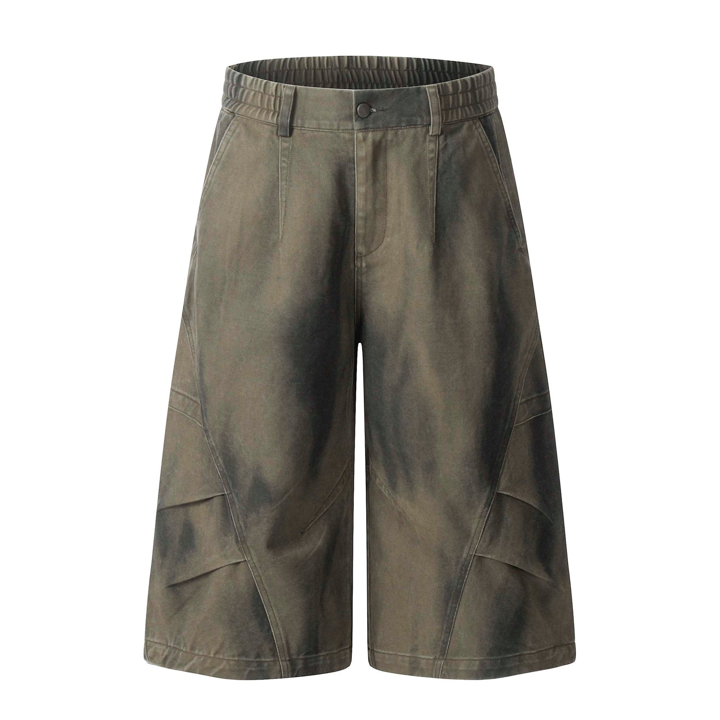Washed Cargo | Wide-Leg Shorts