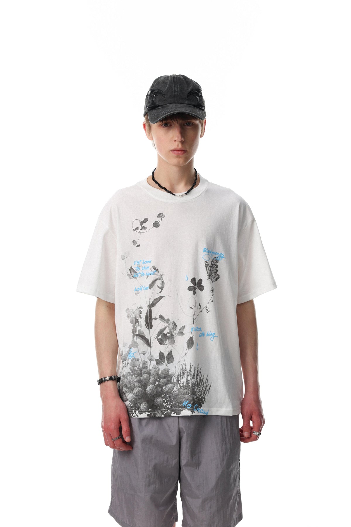 Hollow Bloom Graphic T-Shirt