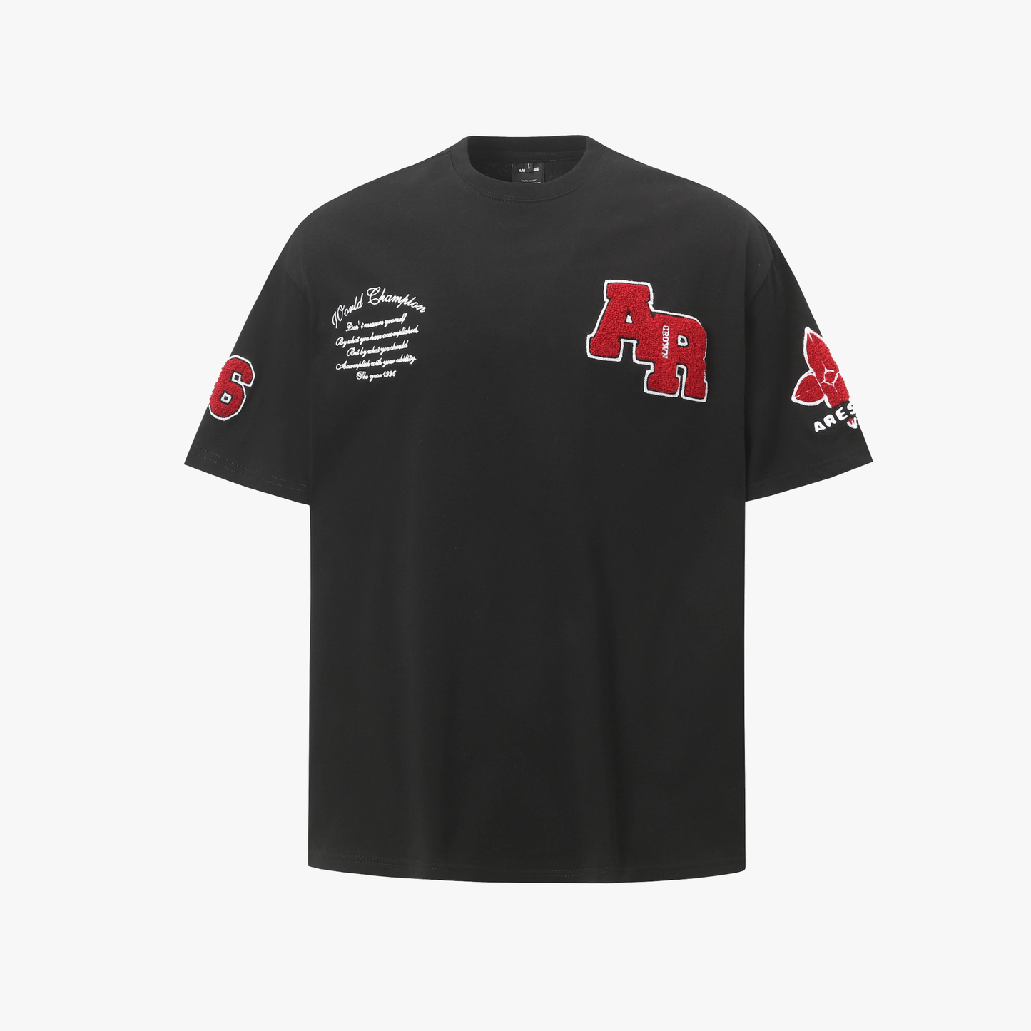 Retro Motorcycle Style Patch Embroidered T-shirt
