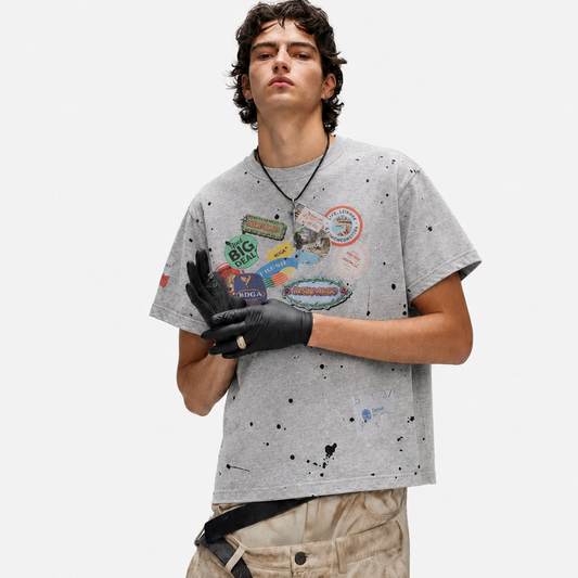 Retro Ink Splash T-Shirt