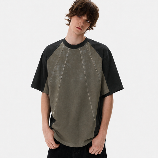 Vintage Washed Raw Seam Raglan T-Shirt
