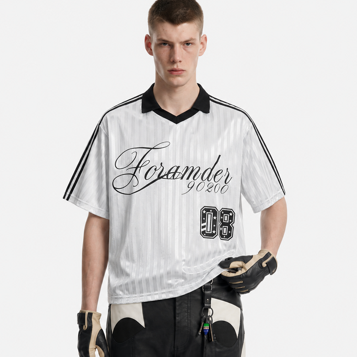 Vintage Varsity Striped Soccer Jersey