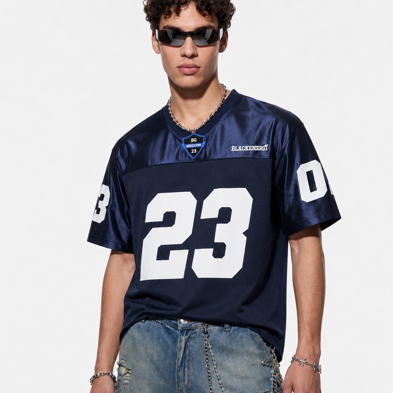Oversized Number 23 Mesh Football Jersey