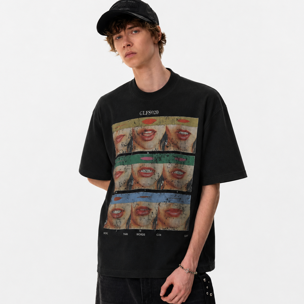 Pop Art Lip Print Graphic T-Shirt