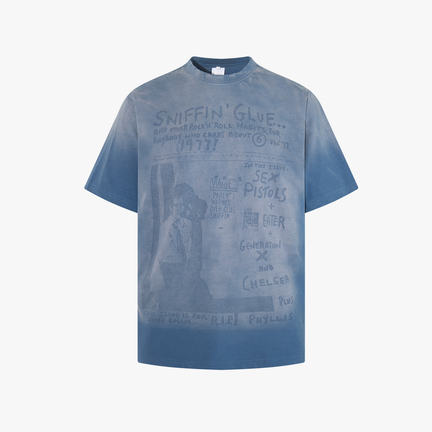 Washed Graphic Print Cotton T-Shirt
