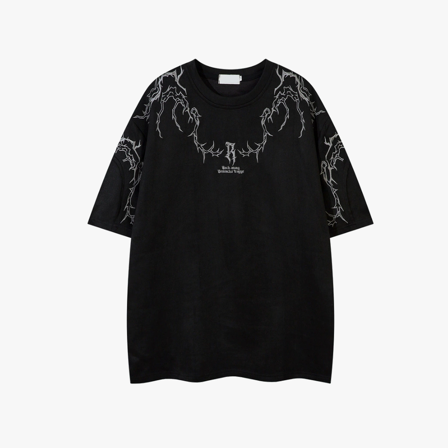 Thorn Embroidery Suede T-Shirt - Elevate Your Streetwear Game