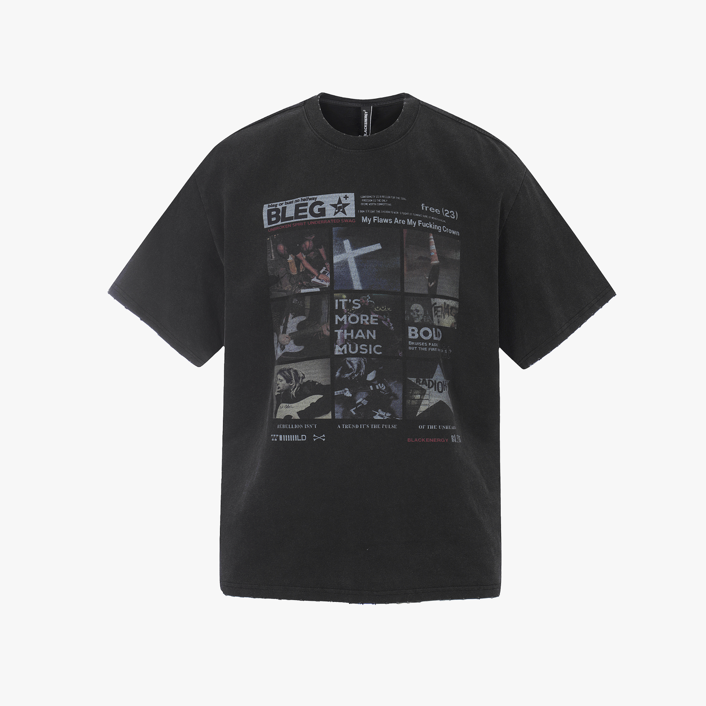 Vintage Washed Graphic Print Grunge T-Shirt