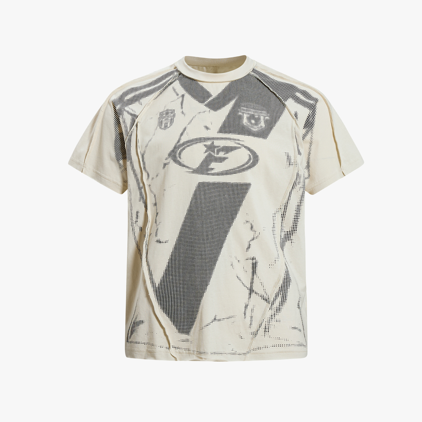 Trompe L'oeil Halftone Jersey Graphic T-Shirt