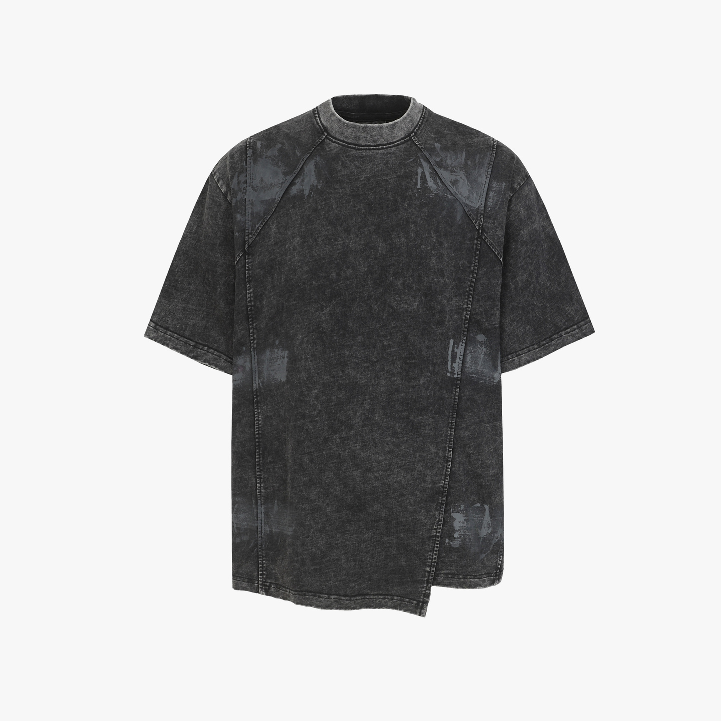 Vintage Washed Panel Seam Oversized T-Shirt