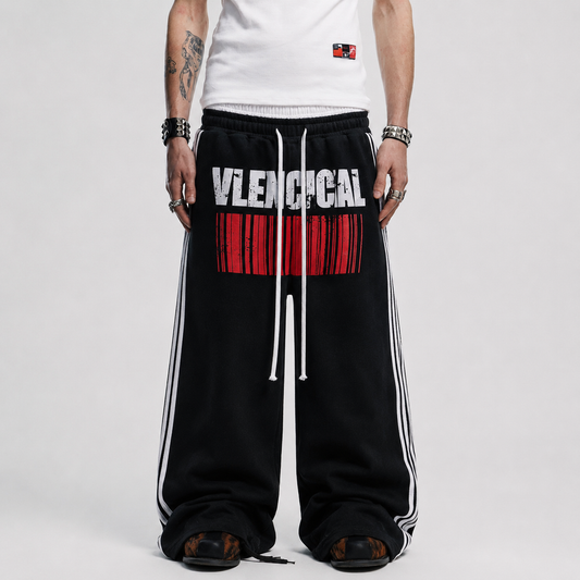 Double Waist Washed Side Stripe Sweatpants - OMYGOODS