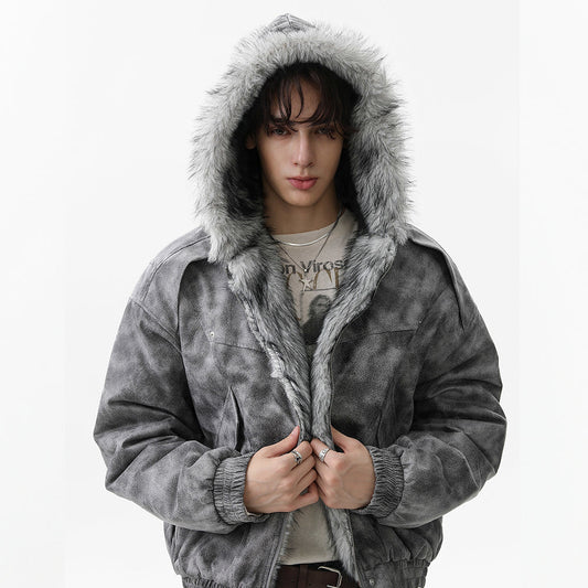 Distressed Washed | Hooded Oversized Jacket