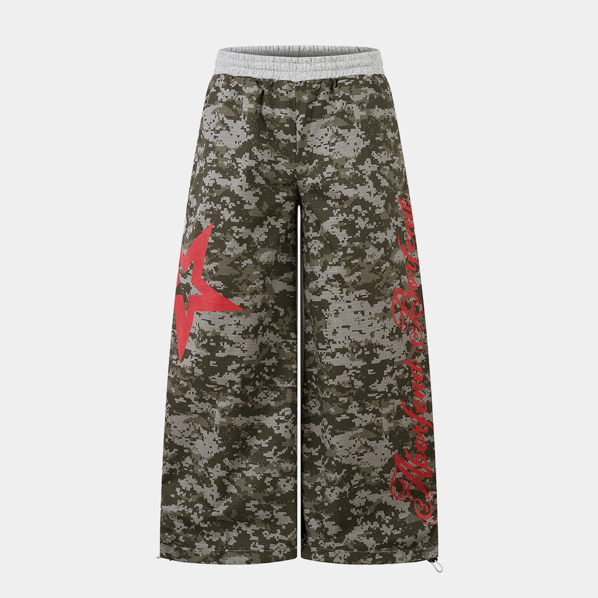 Vintage Print Sweatpants | Loose Fit Drawstring Streetwear Trousers