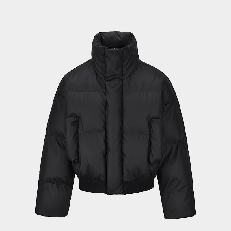 Clean Quilted|Padded Cropped Puffer