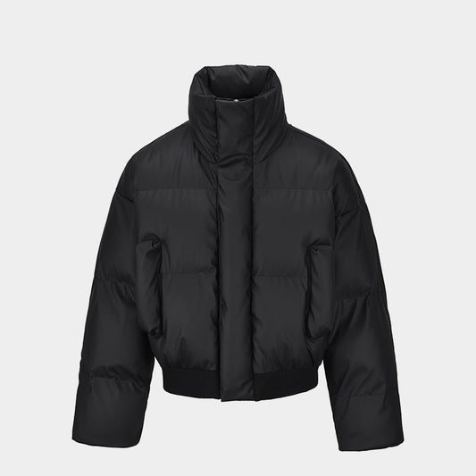 Clean Quilted|Padded Cropped Puffer