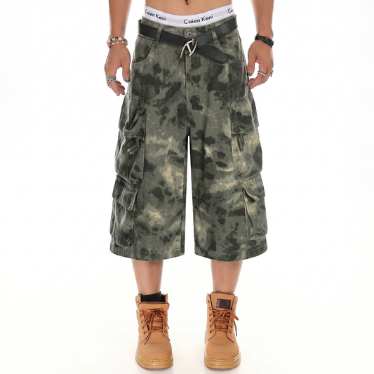 Camo-Print Baggy Cargo Jorts