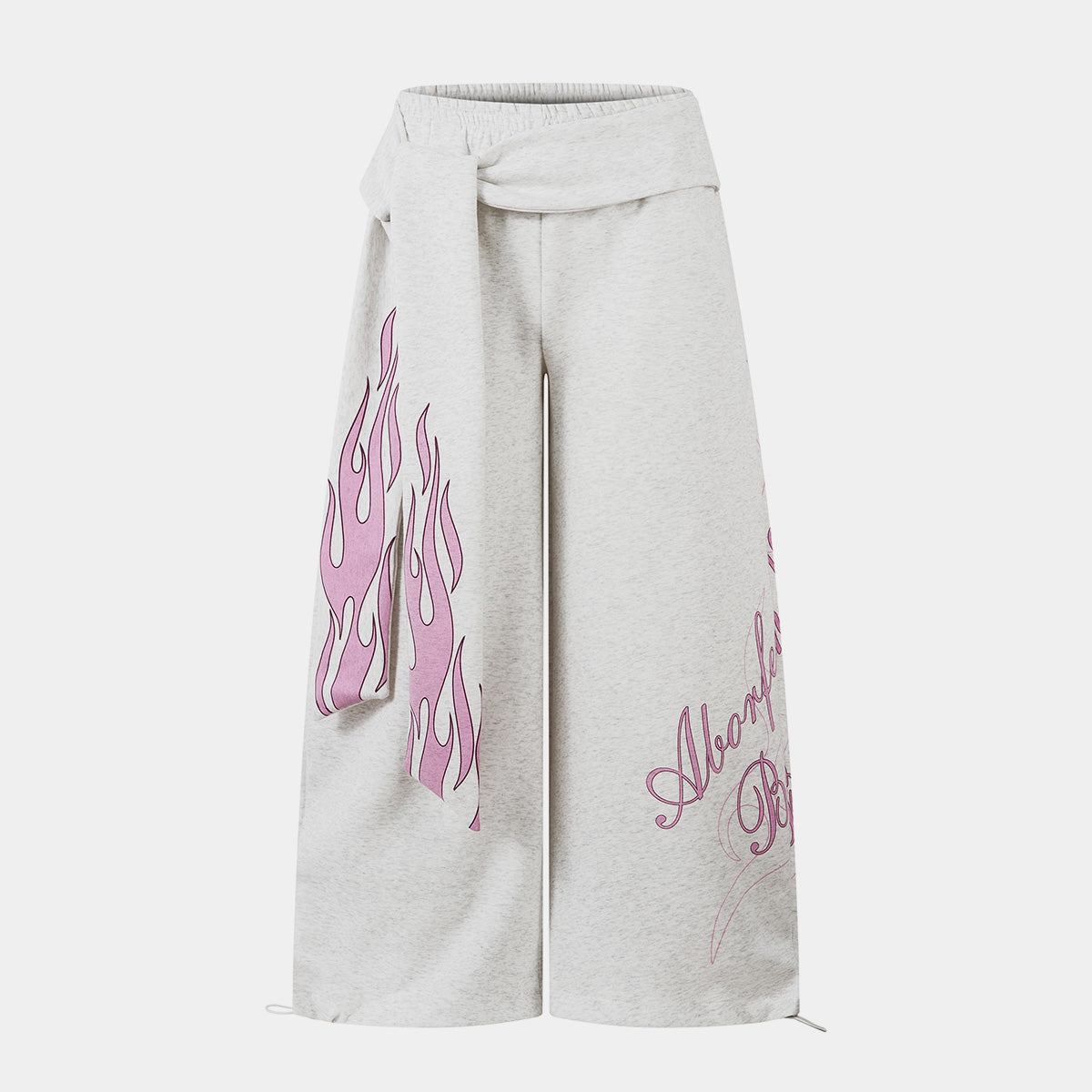 Flame Print Sweatpants | Baggy Streetwear Trousers