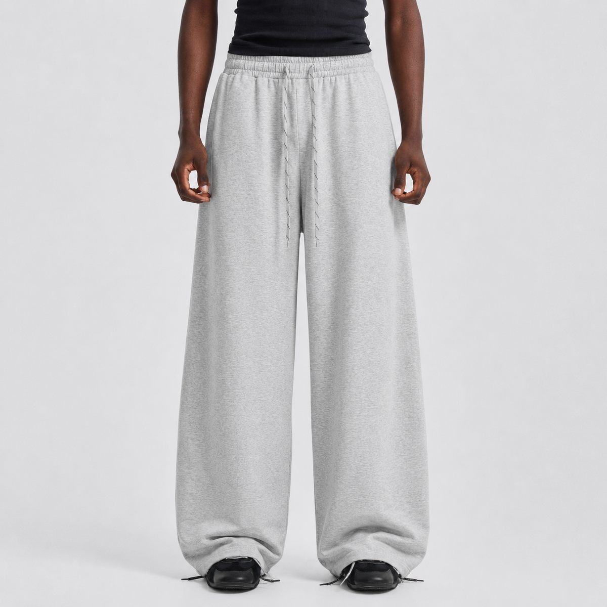 Drawstring Wide Leg Relaxed Sweatpants - OMYGOODS