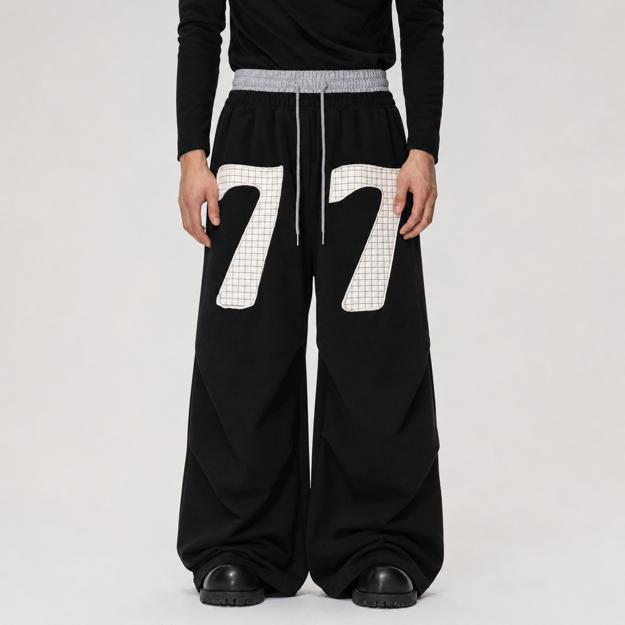 Double-Waisted Ruched Sweatpants - Effortless Street Style