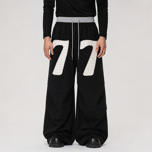 Double-Waisted Ruched Sweatpants - Effortless Street Style