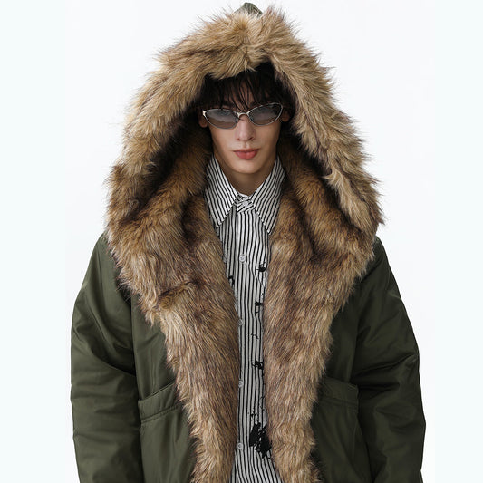Vintage Fur-Lined | Cropped Winter Puffer