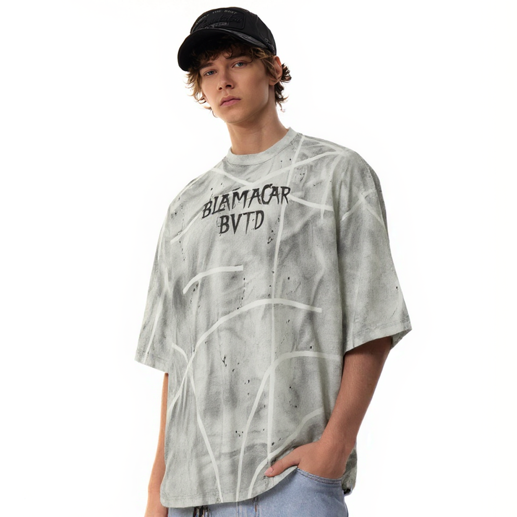 Marble Street Print | Distressed T-Shirt