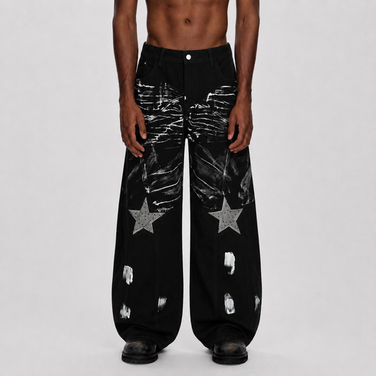 Street Star Painted Barrel Jeans - Vintage Vibes & Modern Comfort
