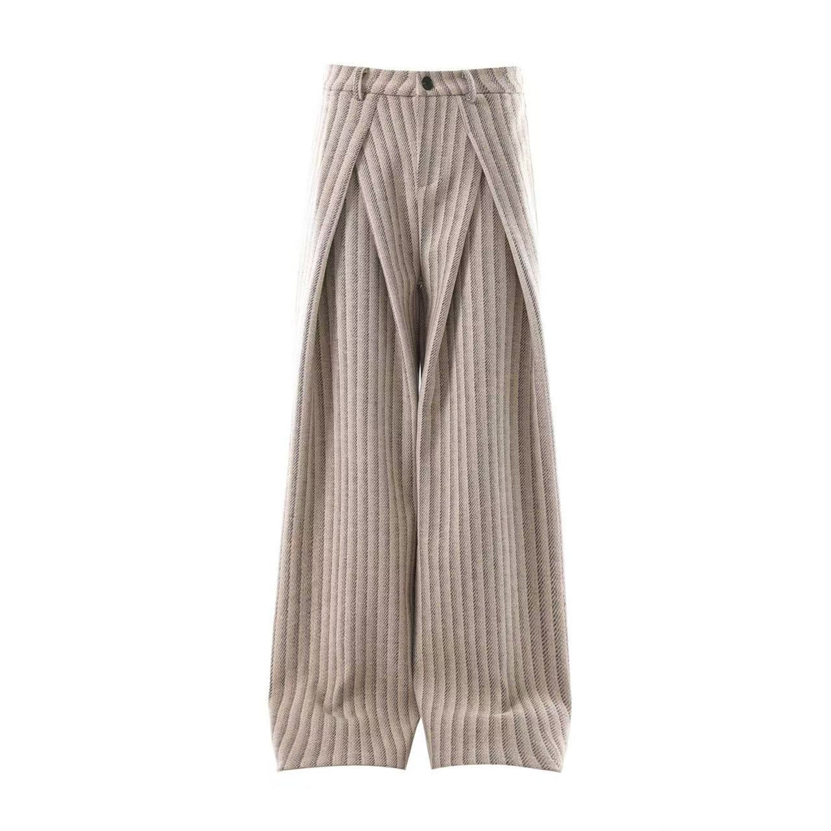 Striped Casual Wide-Leg Suit Pants - OMYGOODS
