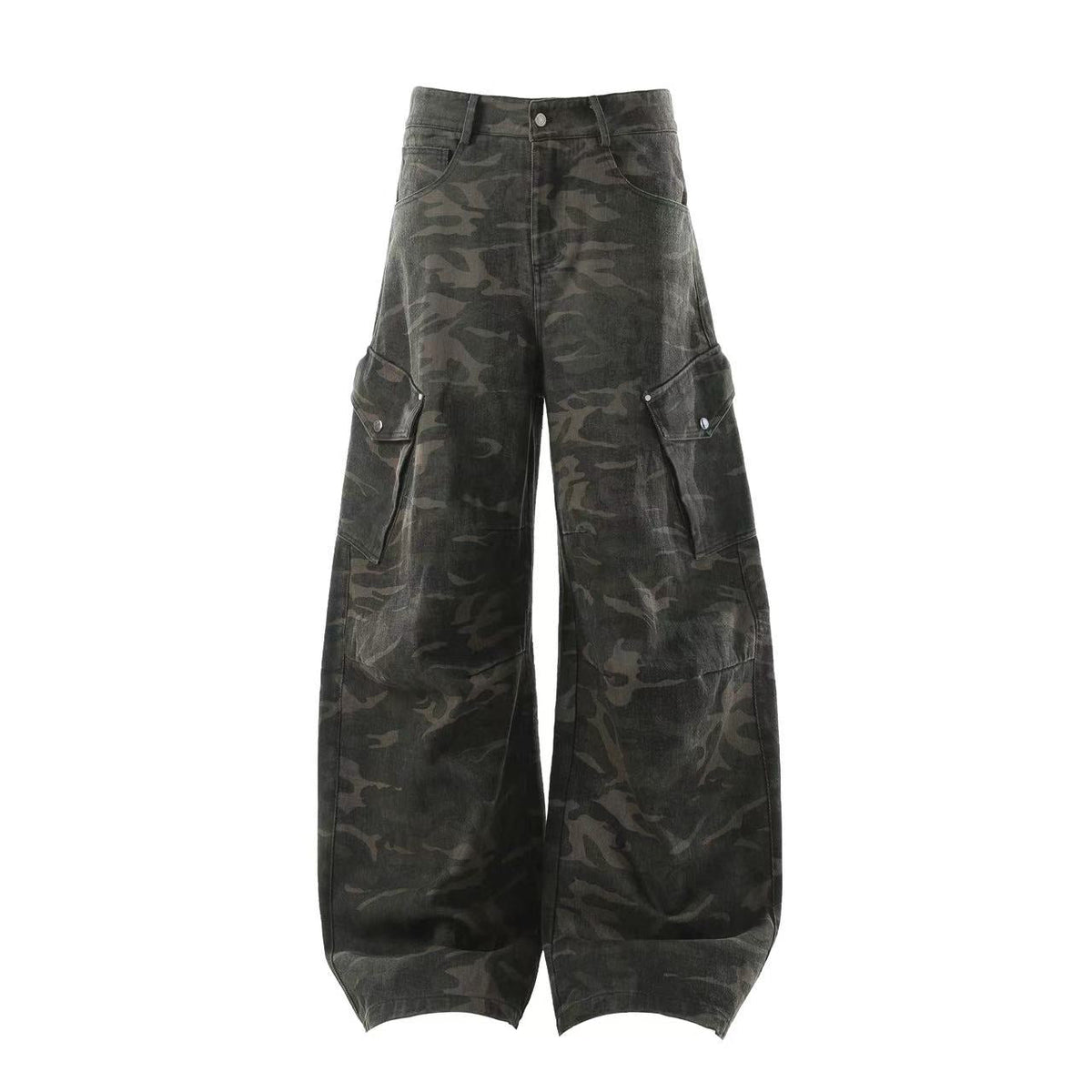 Camo Wide-Leg Cargo Pants - OMYGOODS