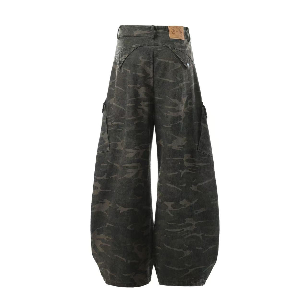 Camo Wide-Leg Cargo Pants - OMYGOODS