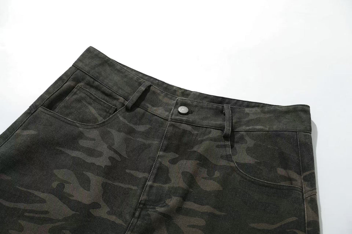 Camo Wide-Leg Cargo Pants - OMYGOODS