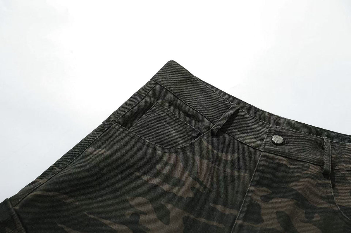 Camo Wide-Leg Cargo Pants - OMYGOODS