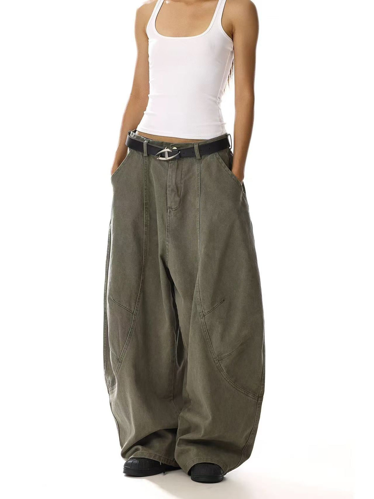 Wide-Leg Baggy Cargo Pants - OMYGOODS
