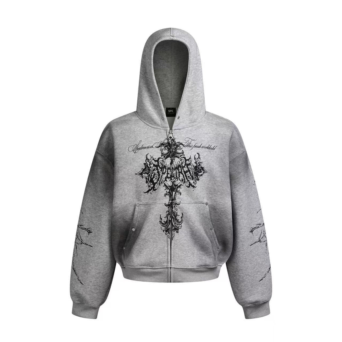 Wasteland Style Dirty Washed Zip-Up Hoodie - OMYGOODS