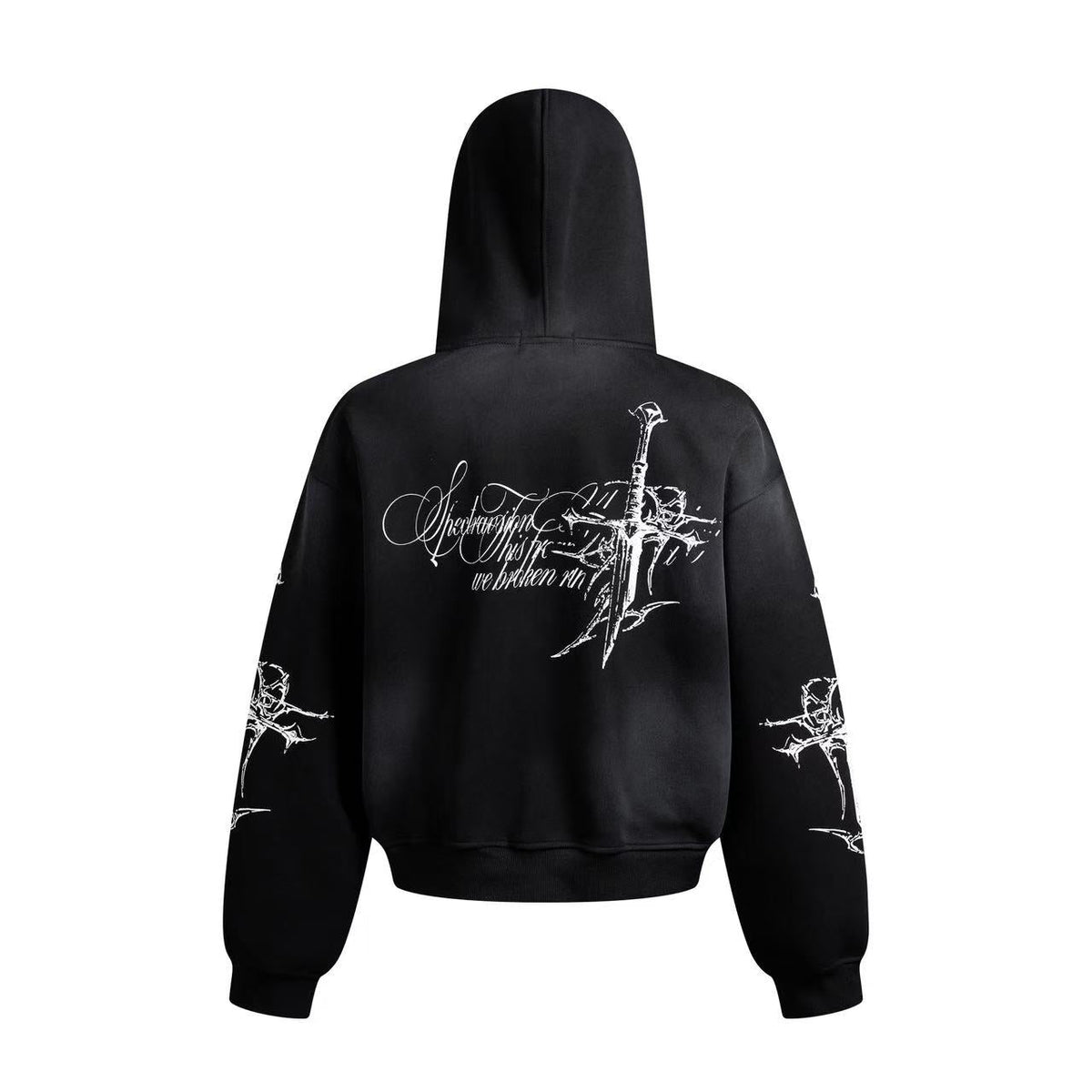 Wasteland Style Dirty Washed Zip-Up Hoodie - OMYGOODS