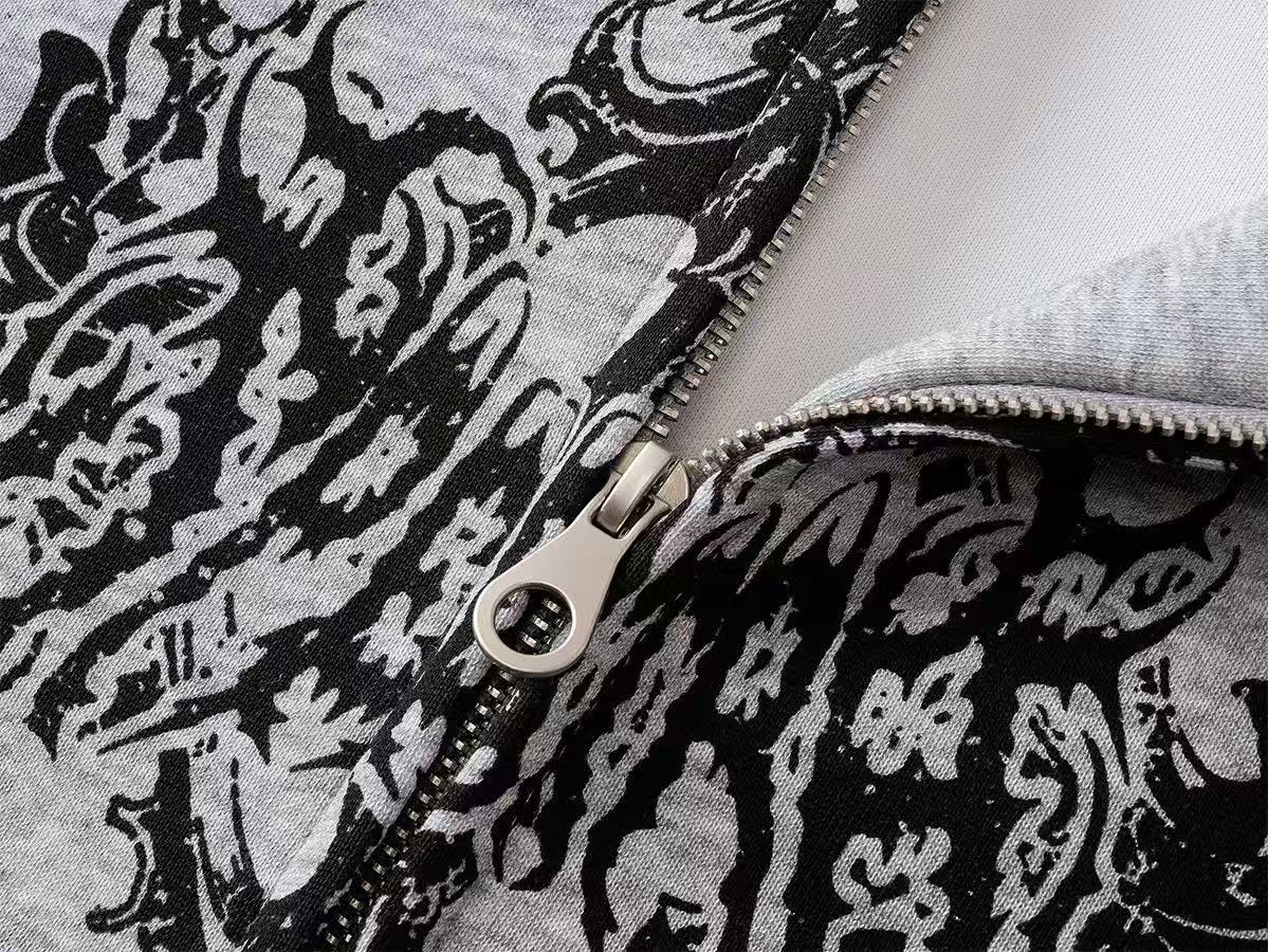 Wasteland Style Dirty Washed Zip-Up Hoodie - OMYGOODS