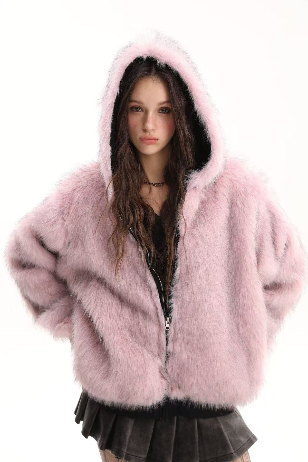 Faux Fur Old-Money Reversible Hooded Coat - OMYGOODS