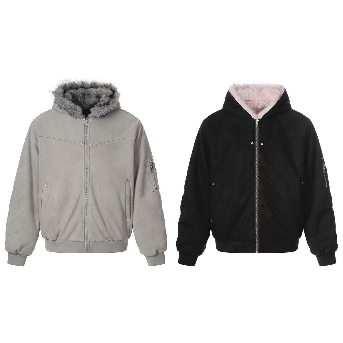 Faux Fur Old-Money Reversible Hooded Coat - OMYGOODS