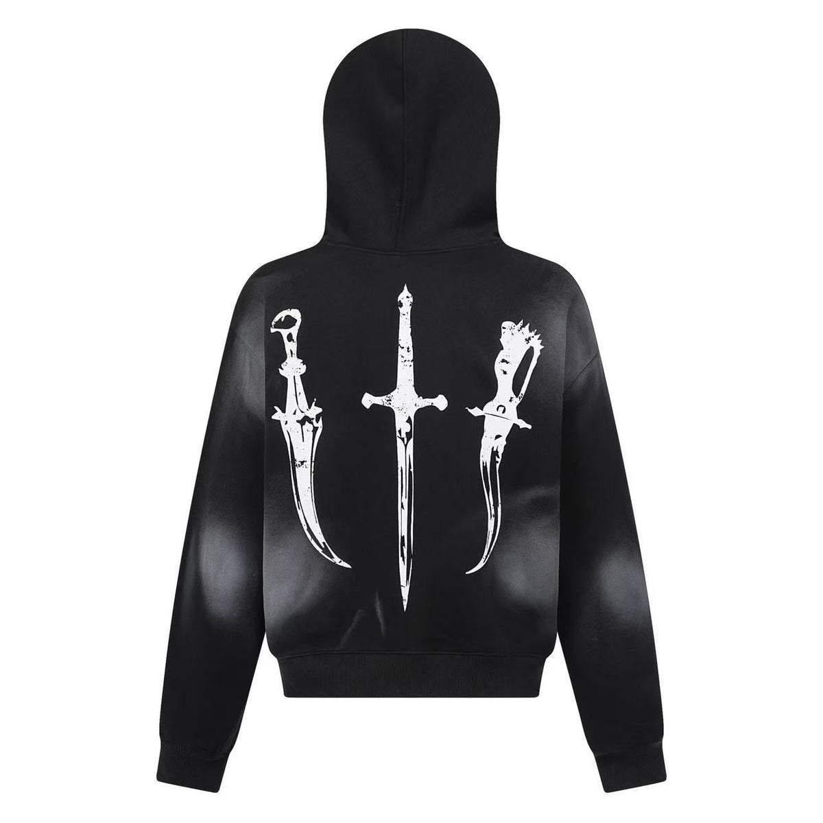 Street Style Retro Printed Zip-Up Hoodie - OMYGOODS