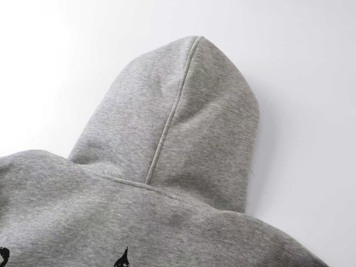 Street Style Retro Printed Zip-Up Hoodie - OMYGOODS