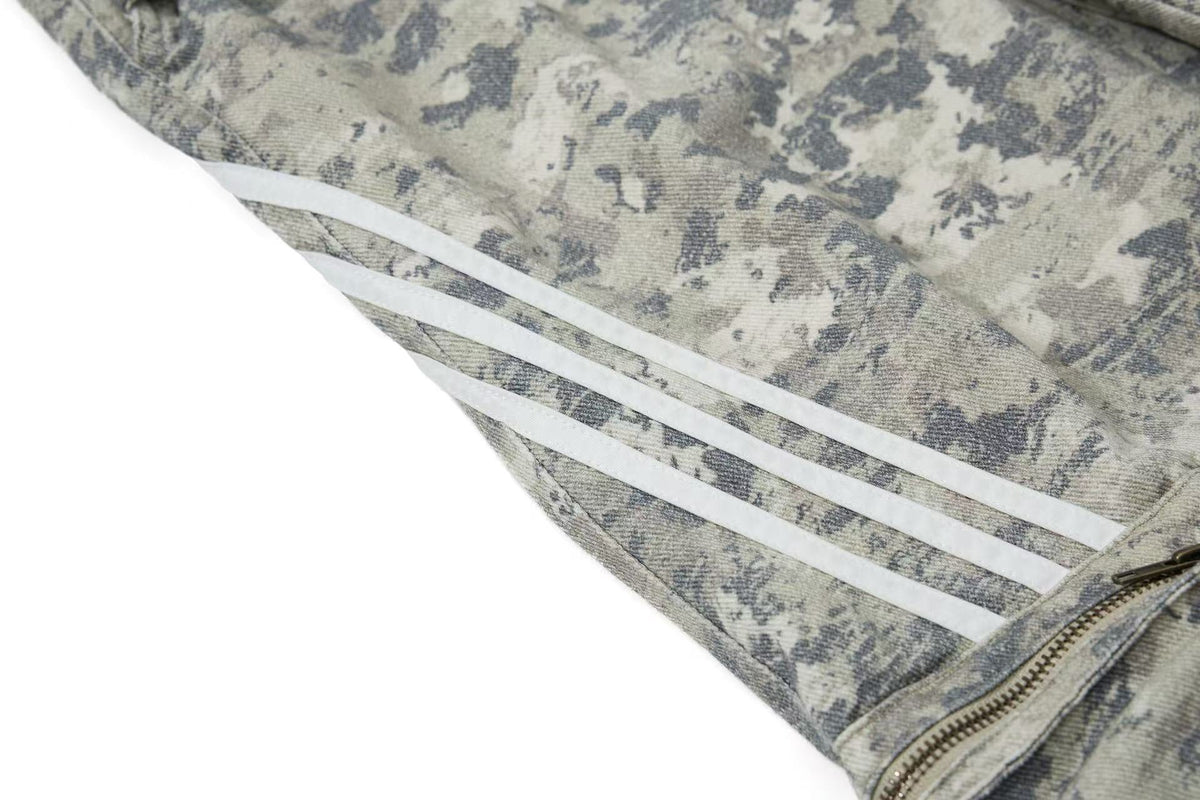 Multi-Pocket Camo Wide-Leg Cargo Pants - OMYGOODS