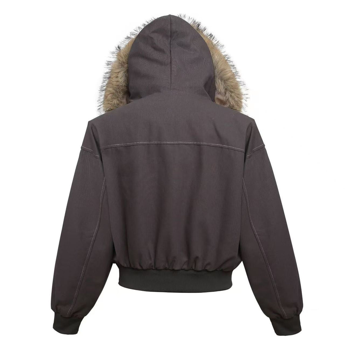 Vintage Top-Stitch Paneled Padded Hooded Jacket - OMYGOODS