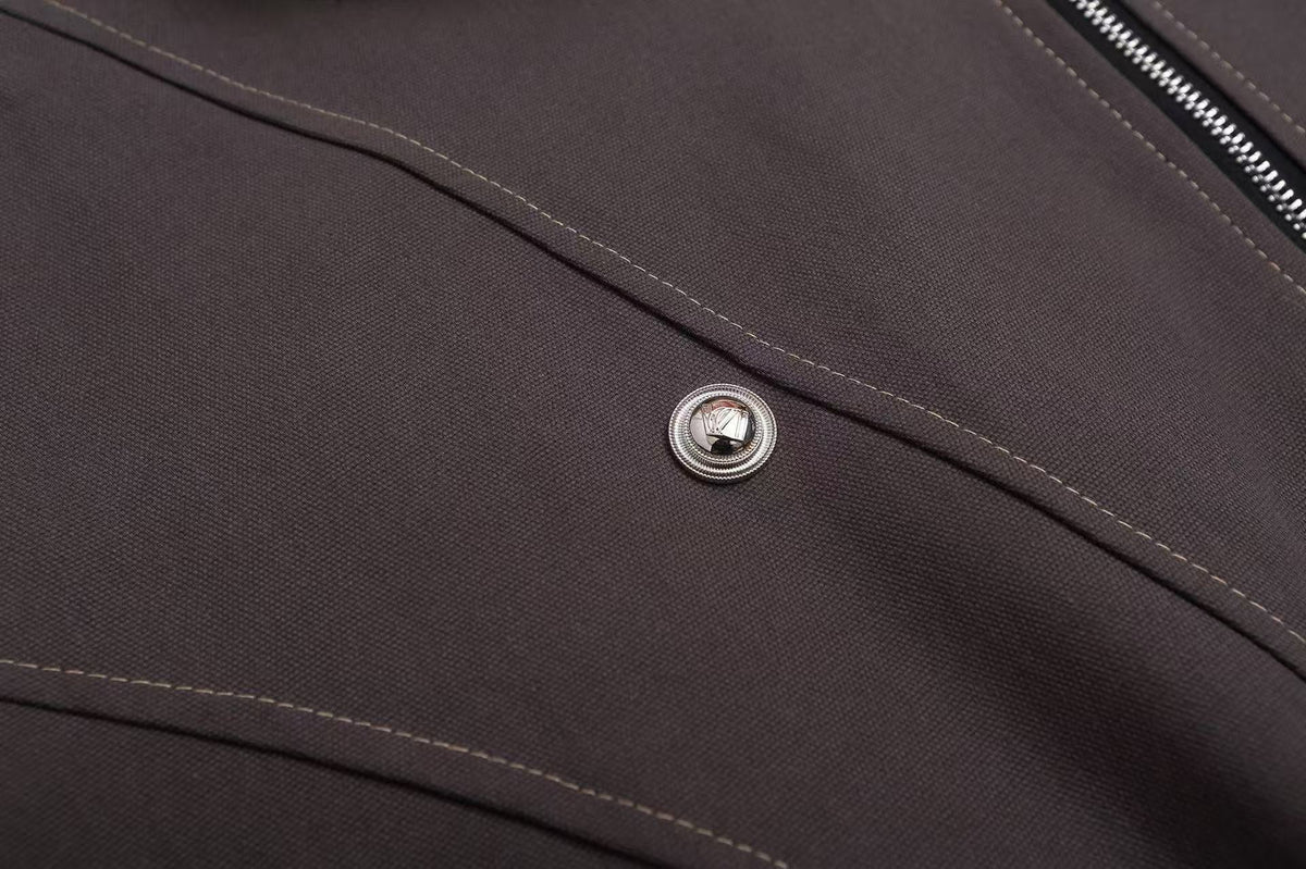 Vintage Top-Stitch Paneled Padded Hooded Jacket - OMYGOODS