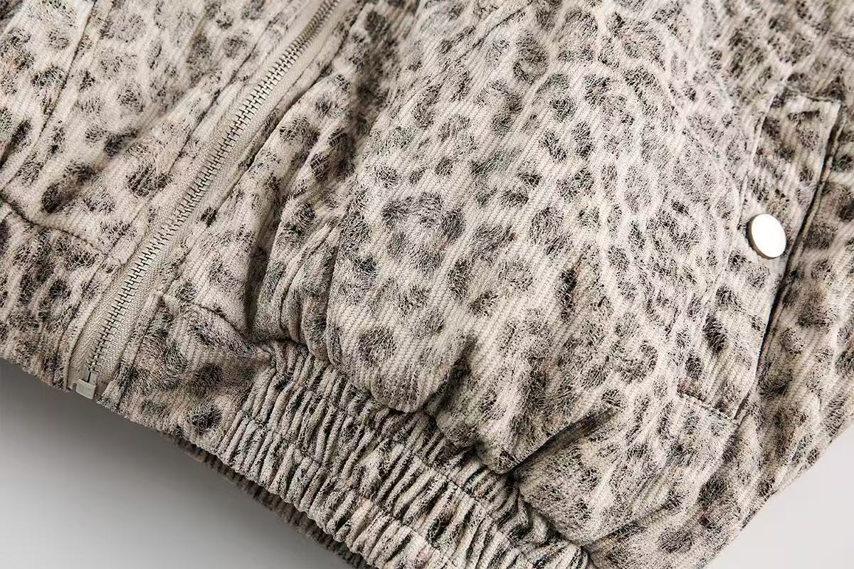 Leopard-Print Faux-Fur Hooded Jacket - OMYGOODS