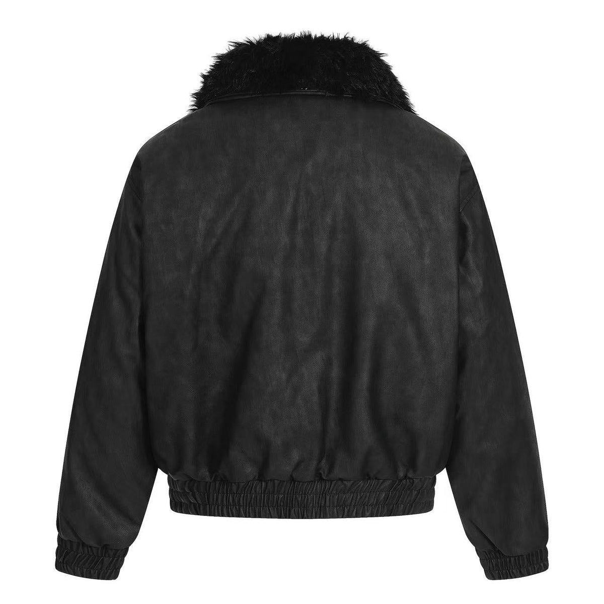 PU Leather Bomber Jacket - OMYGOODS