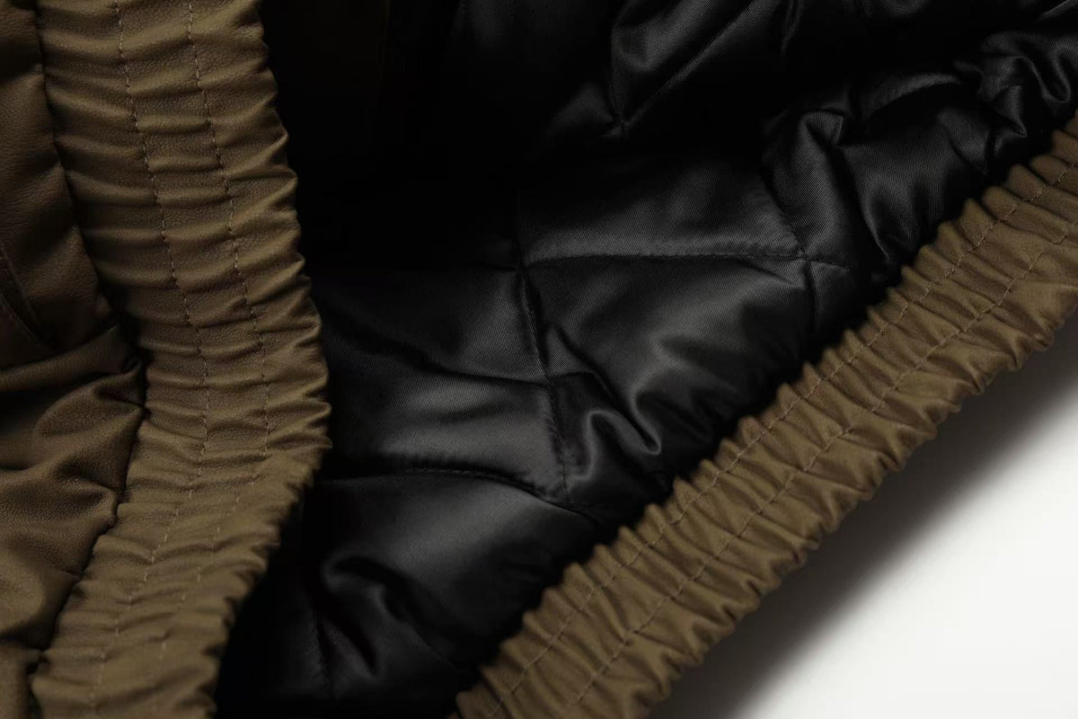 PU Leather Bomber Jacket - OMYGOODS